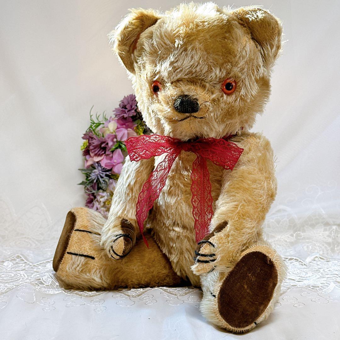 ❤️50s❤️ チャドバレー　平たい足のアンティークテディベア　アンティークベア