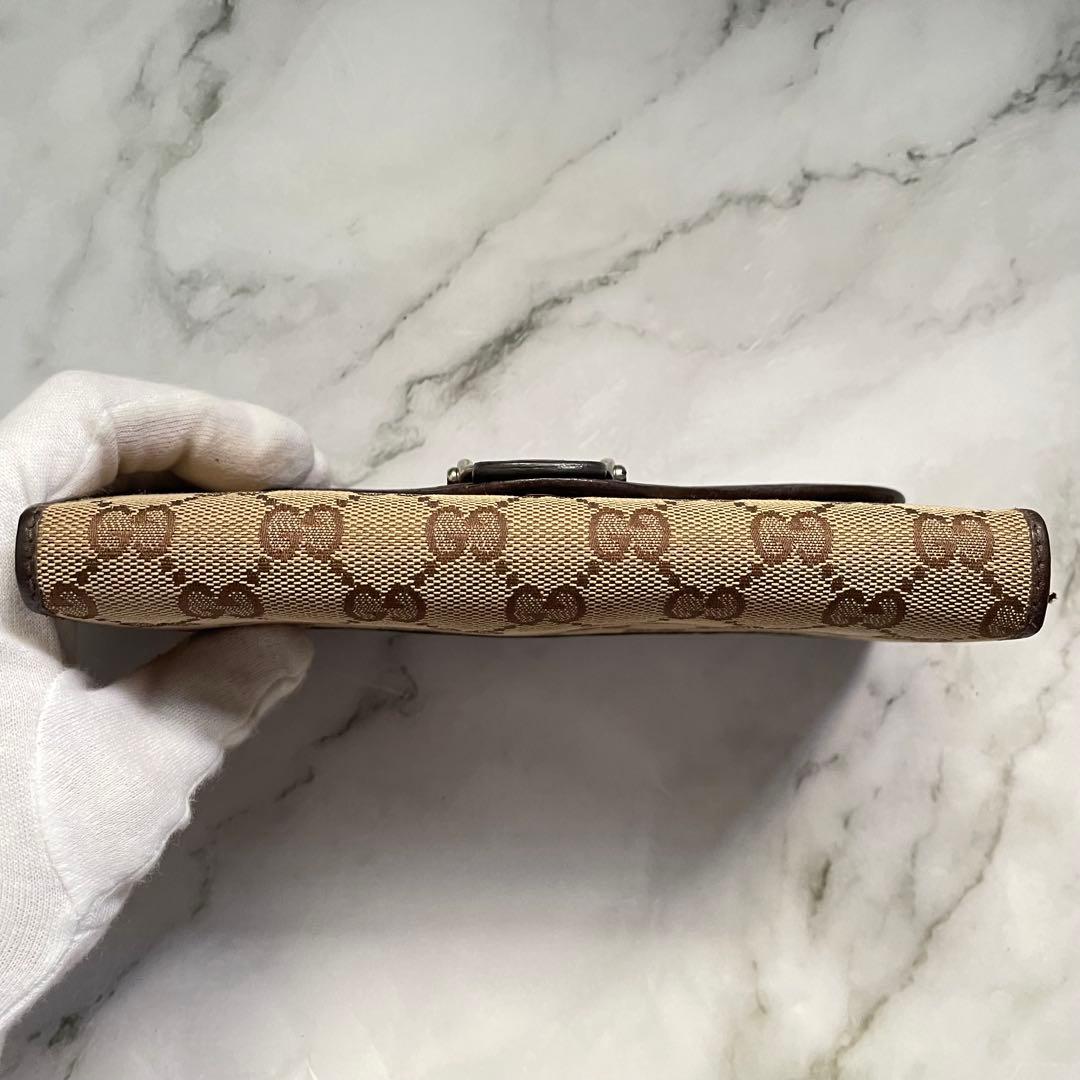 GUCCI グッチ　長財布　ホースビット　美品　2つ折り財布　0107-⑧