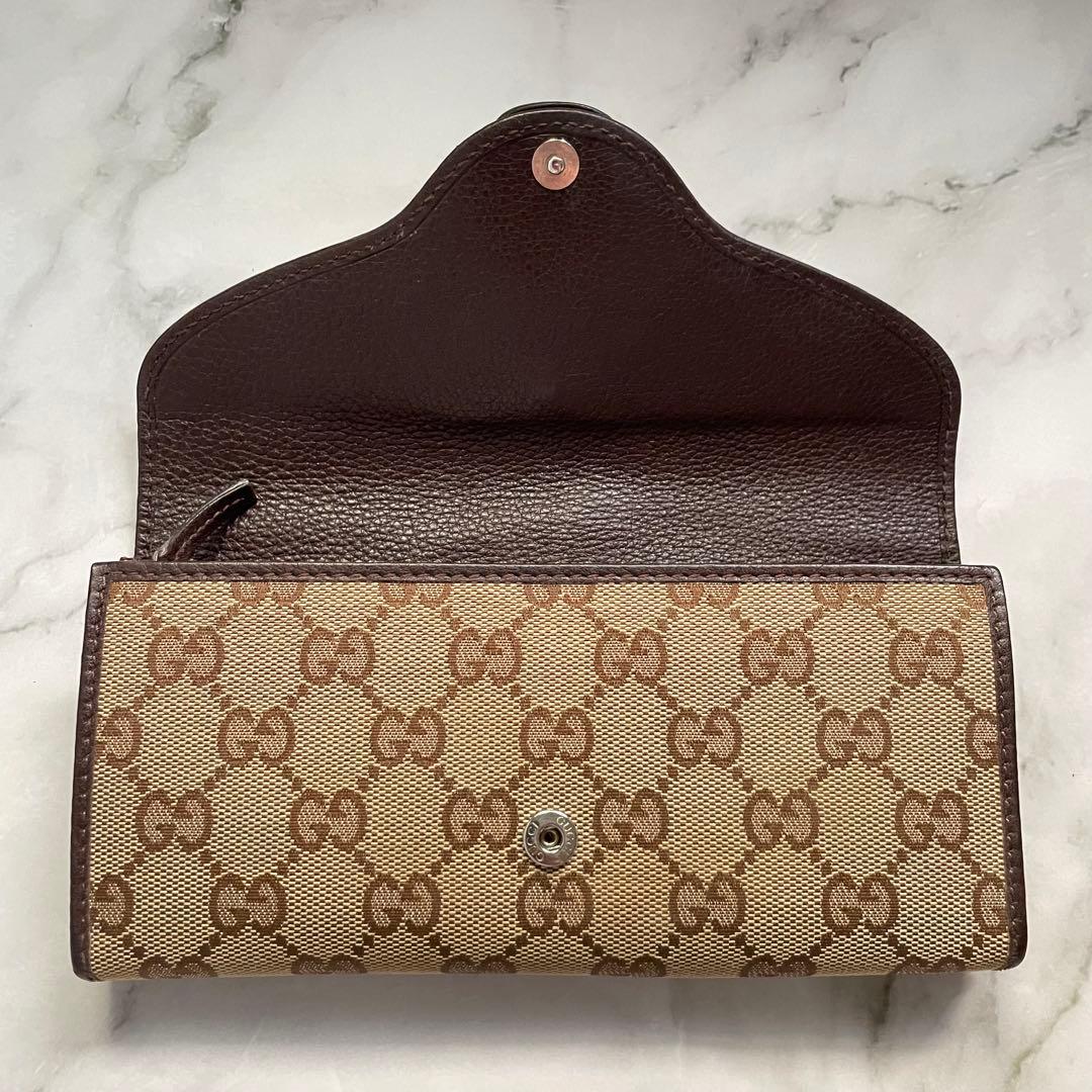 GUCCI グッチ　長財布　ホースビット　美品　2つ折り財布　0107-⑧
