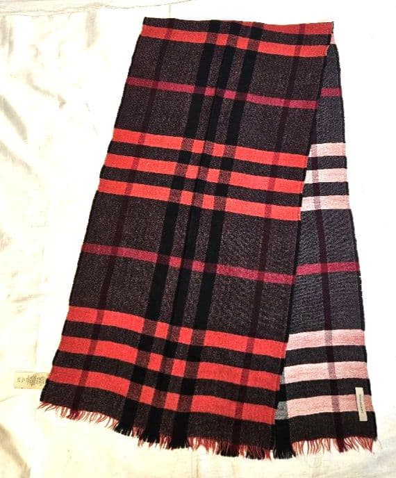希少　BURBERRY　バーバリー　リバーシブル　カラー　チェック　マフラー