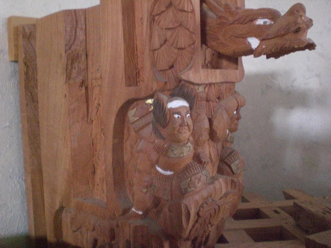 【超値下げ】だんじり　彫り物　本物　小松良と龍