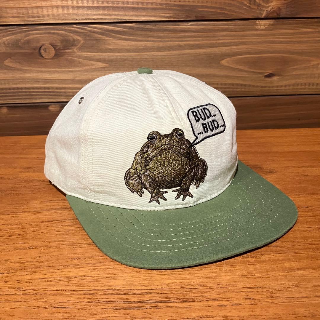 USA製 budweiser キャップ　ハット　帽子　フロッグ　カエル