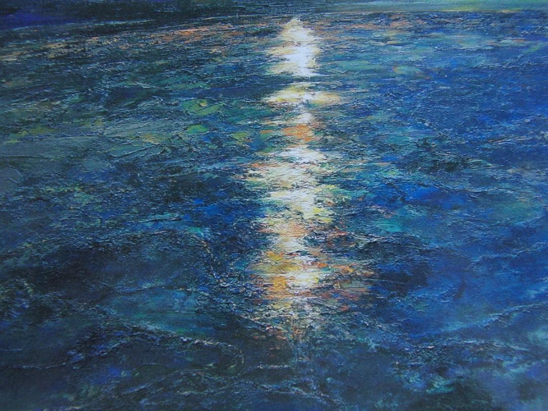 小池タケシ、【海明け邂逅】、希少な額装用画集より、新品額装付、状態良好