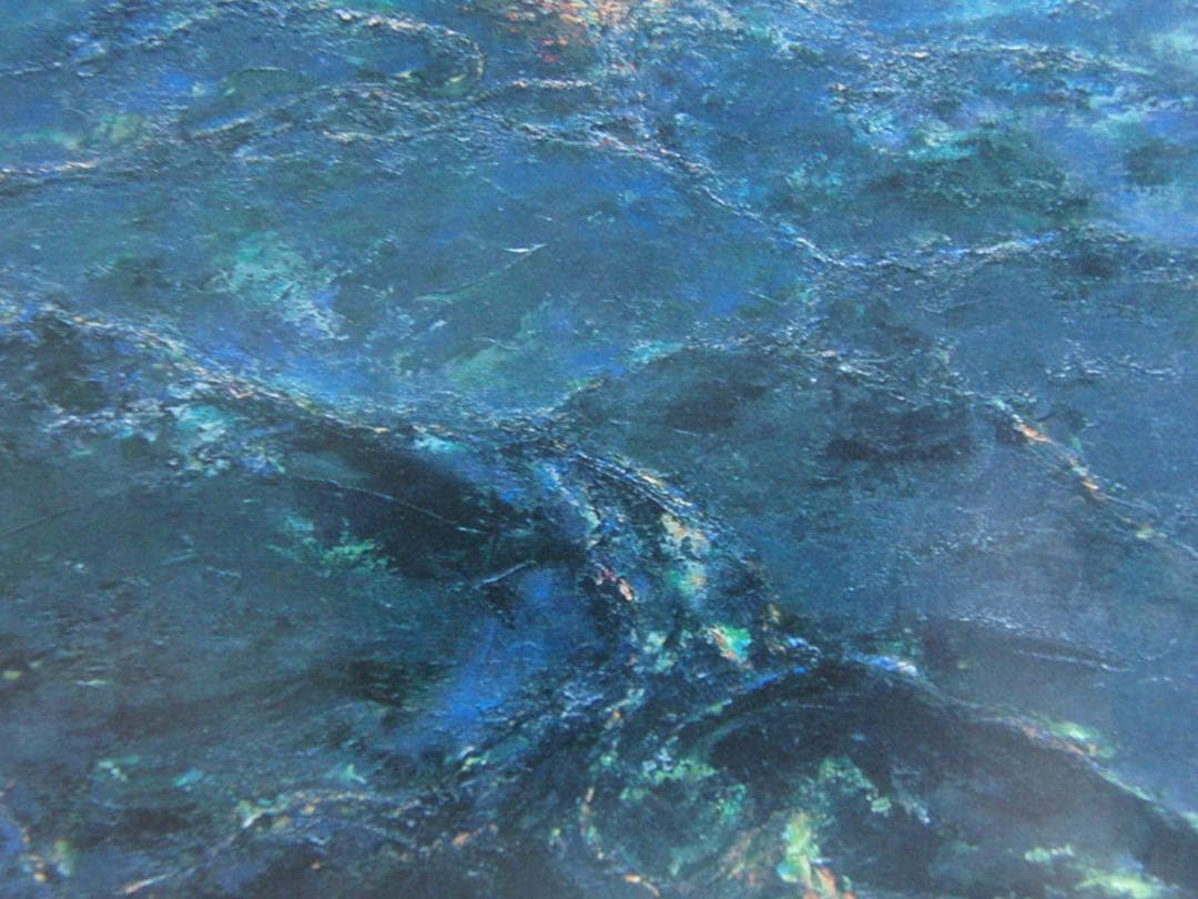 小池タケシ、【海明け邂逅】、希少な額装用画集より、新品額装付、状態良好