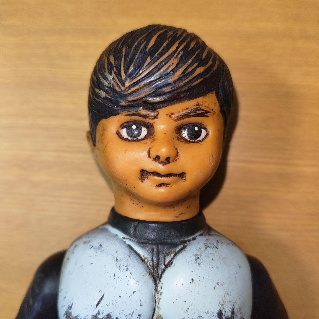 (値下げしました)中古ソフビ　面とれ　仮面ライダー1号　マスク無し　25センチ