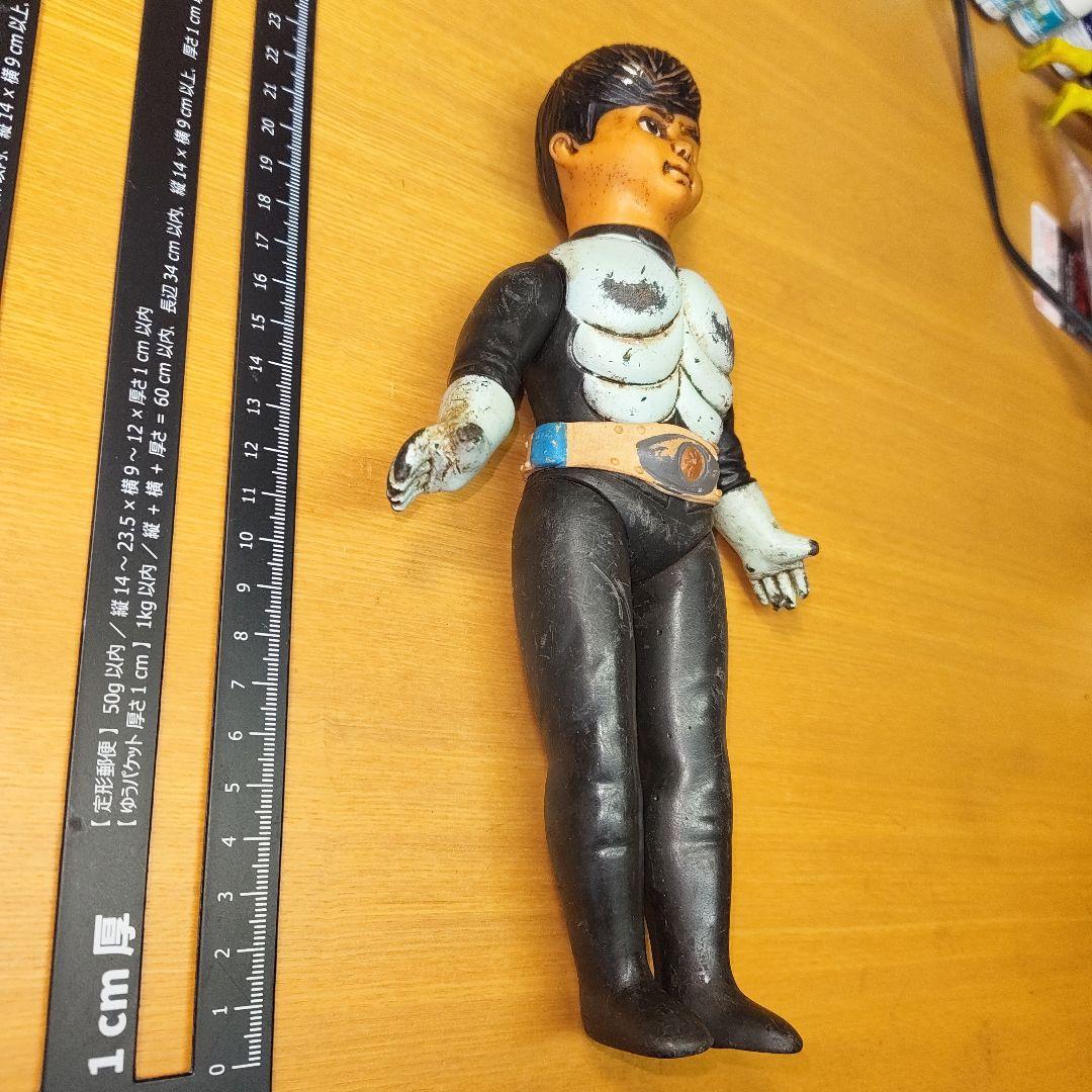 (値下げしました)中古ソフビ　面とれ　仮面ライダー1号　マスク無し　25センチ