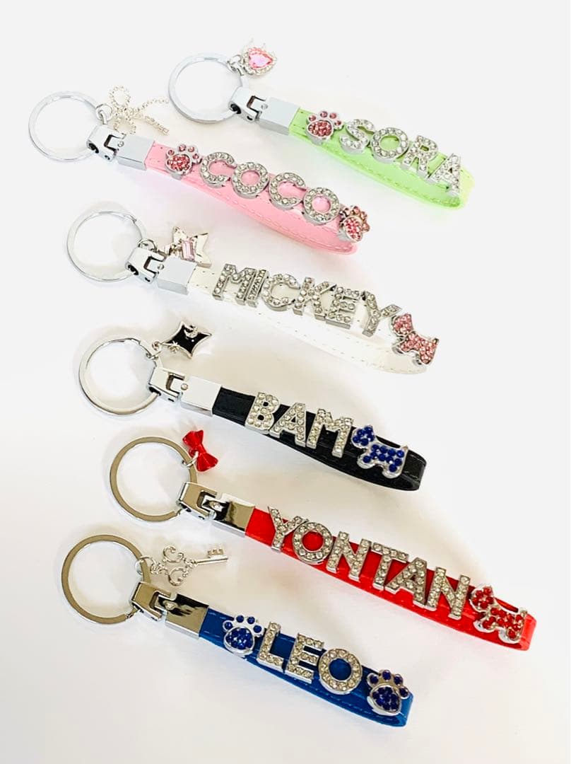 1/2限定価格❣️ドック キャット オーダー ペット ネーム キーホルダー