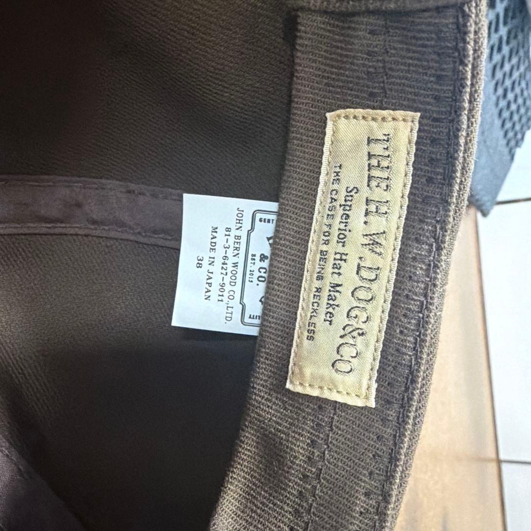 ブラウンTHE H.W.DOG&CO. TRUCKER CAP サイズ38