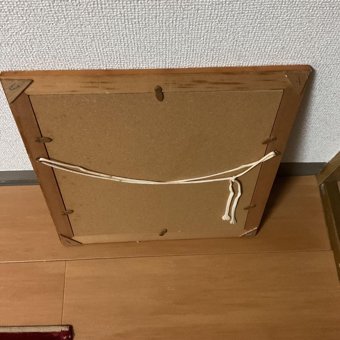 琉球紅型【リュウキュウビンガタ】 布地染め 木枠額装仕立て 前面ガラス仕様