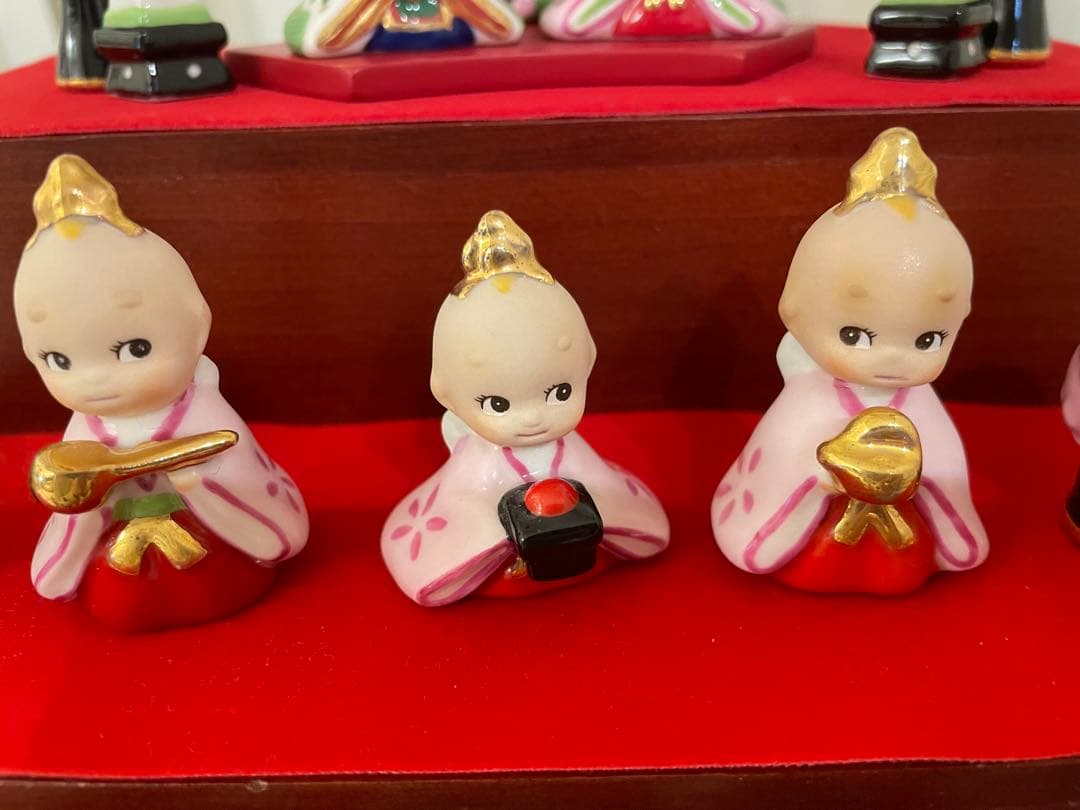 ローズオニール　キューピー　おひなさま3段飾り 　雛人形　ひな祭り　女の子　節句