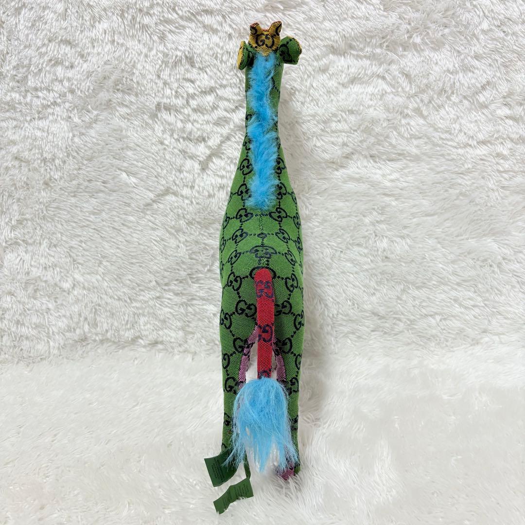 GUCCI グッチ デコラティブ キリン GG柄 ぬいぐるみ グリーン
