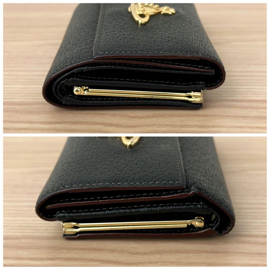 【美品✨️】Vivienne Westwood 三つ折り財布 がま口 オーブ 黒