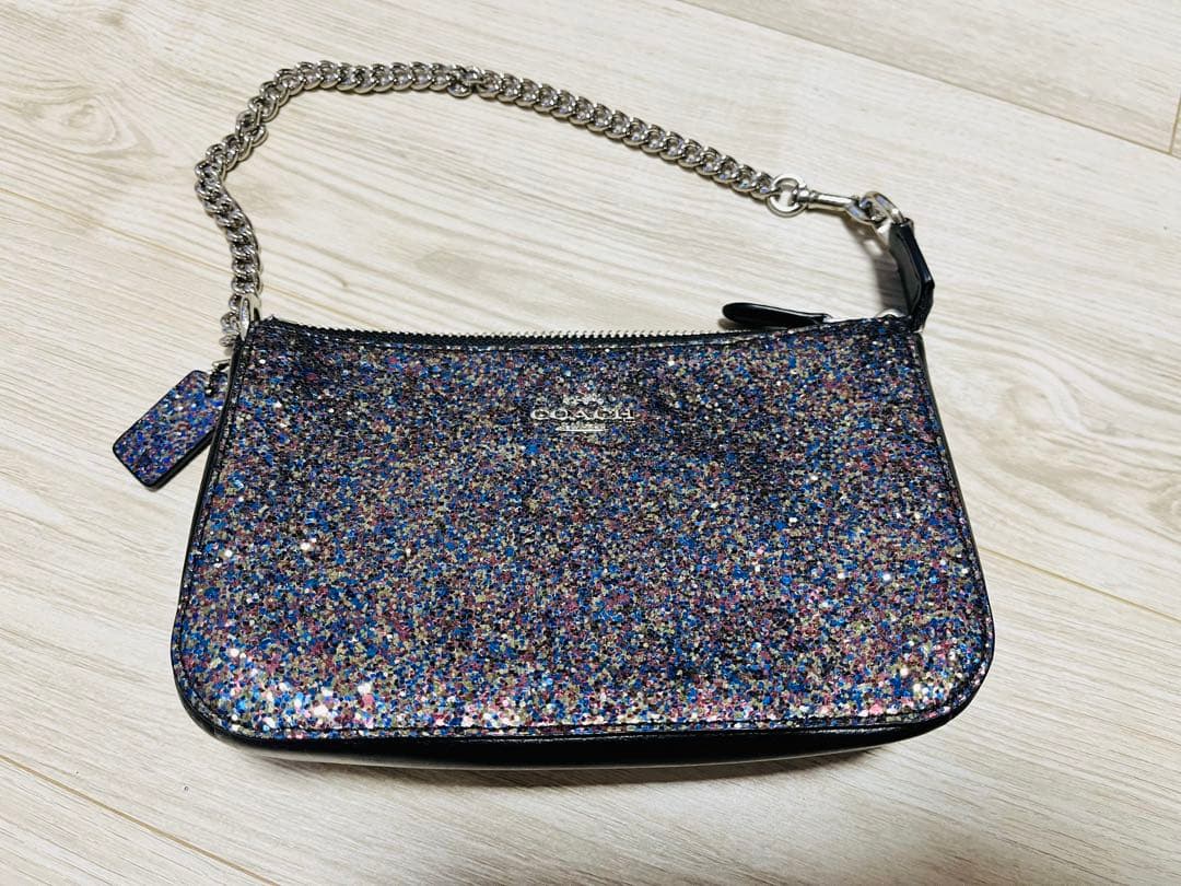 【新品未使用】coach グリッター　バッグ　パーティ　結婚式