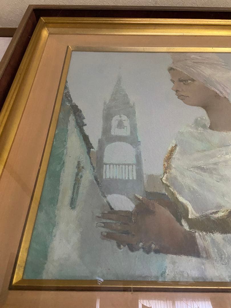 【1/14.15限定発送】水野富美夫・真作油絵/F20号相当・署名あり