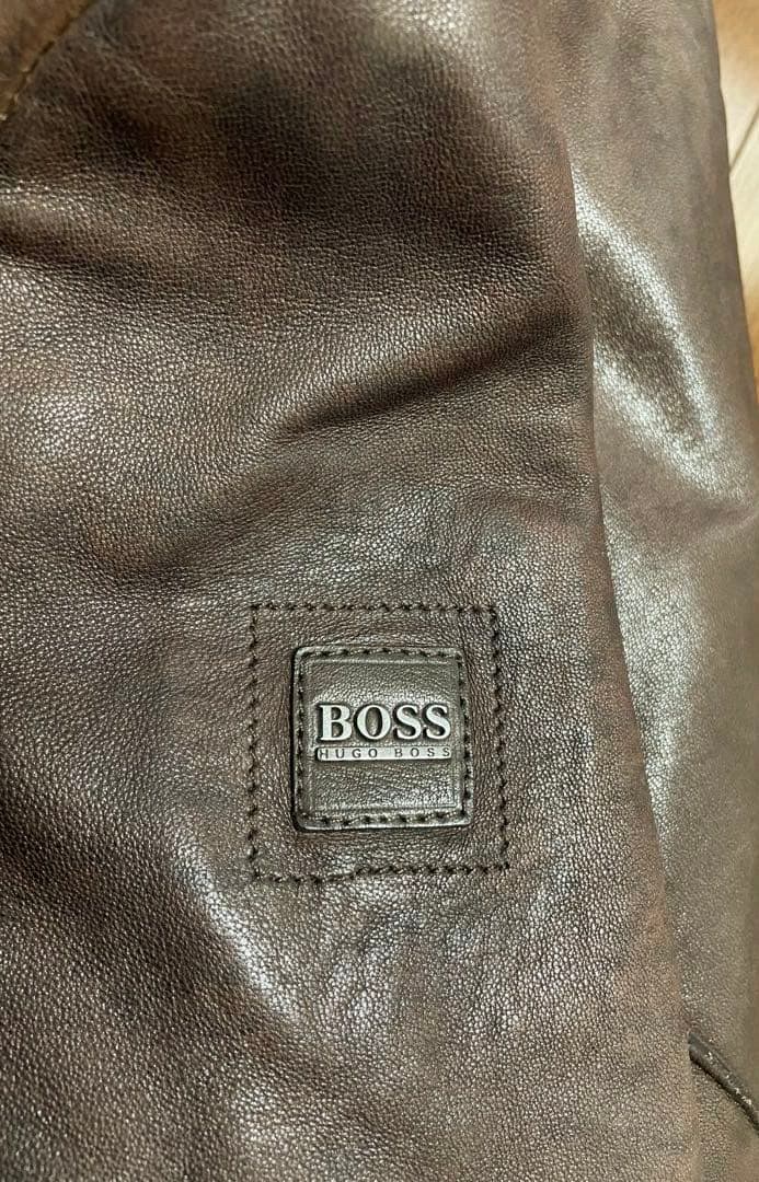HUGO BOSS★ヒューゴボス★ラムレザーシングルライダースジャケット★50