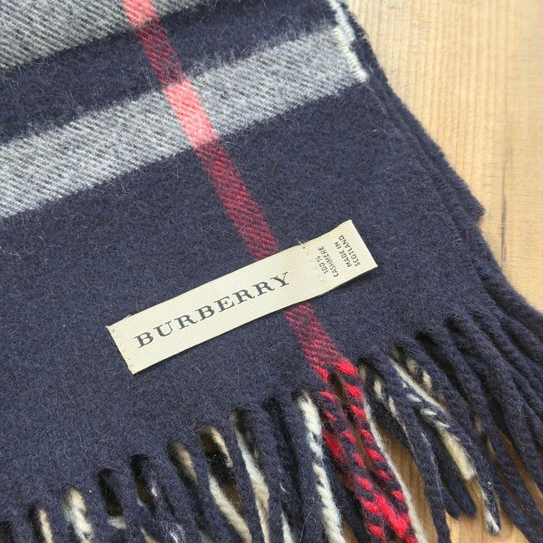 BURBERRY カシミア チェック柄 マフラー
