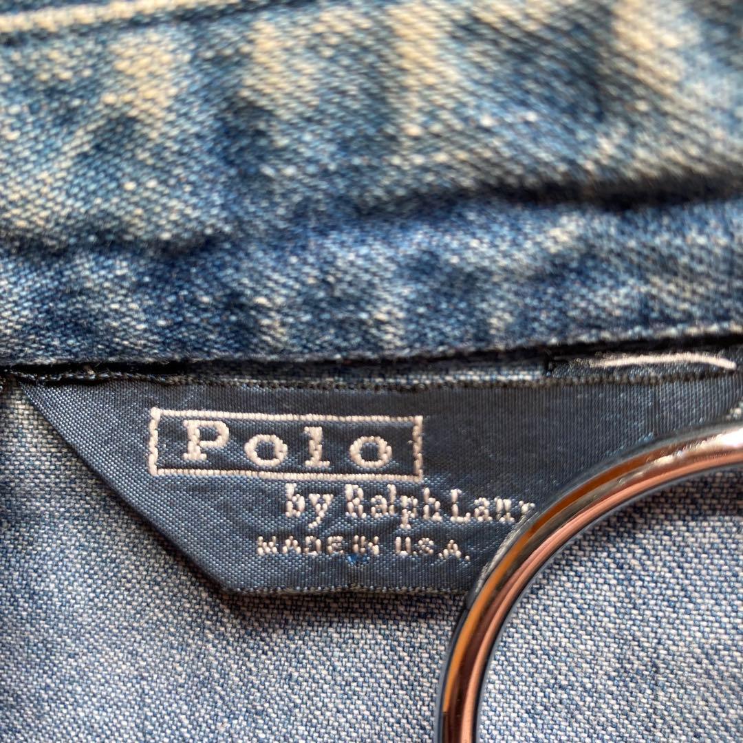 USA製 90年代 ポロ　ラルフローレン デニム スイングトップ メンズ
