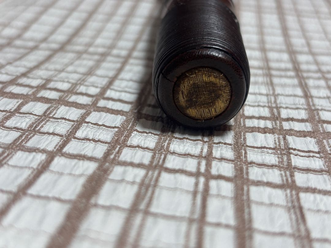 雅楽　龍笛　古管 煤竹 漆 籐巻　白木筒