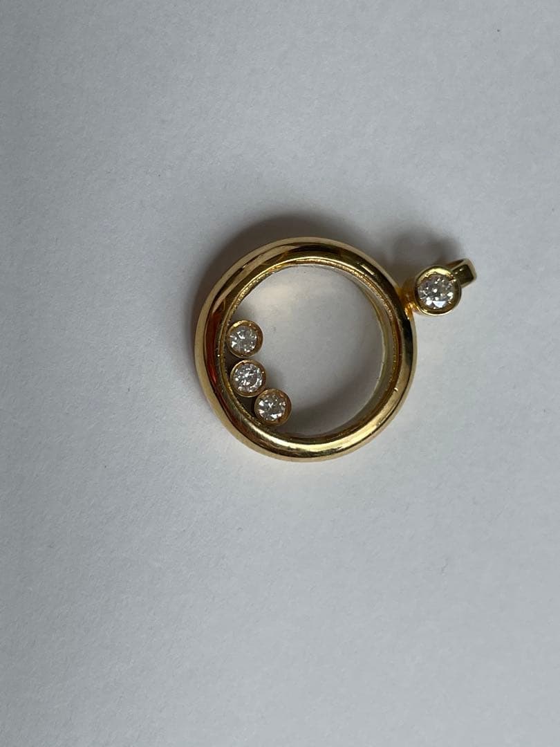 K18 18Kゴールド サークルペンダント中古良品