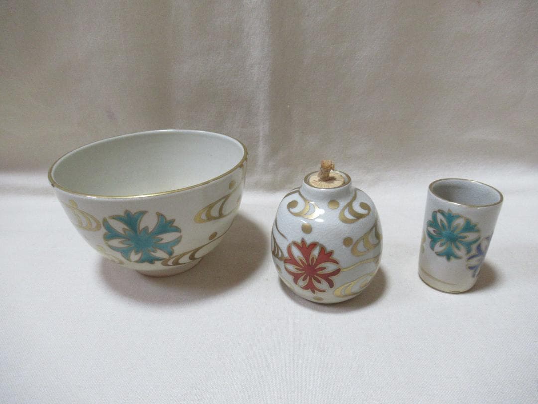 茶道具　桑製茶箱　中の道具皆揃い