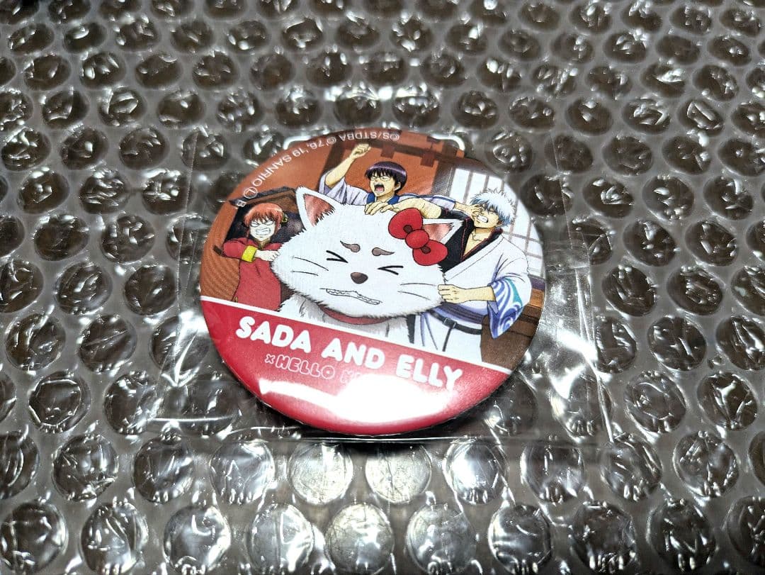 銀魂　サンリオコラボ　缶バッジ　万事屋＆定春