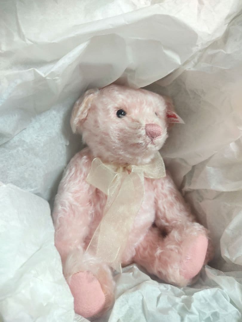 シュタイフ ローズテディベア花瓶付き 世界限定575体