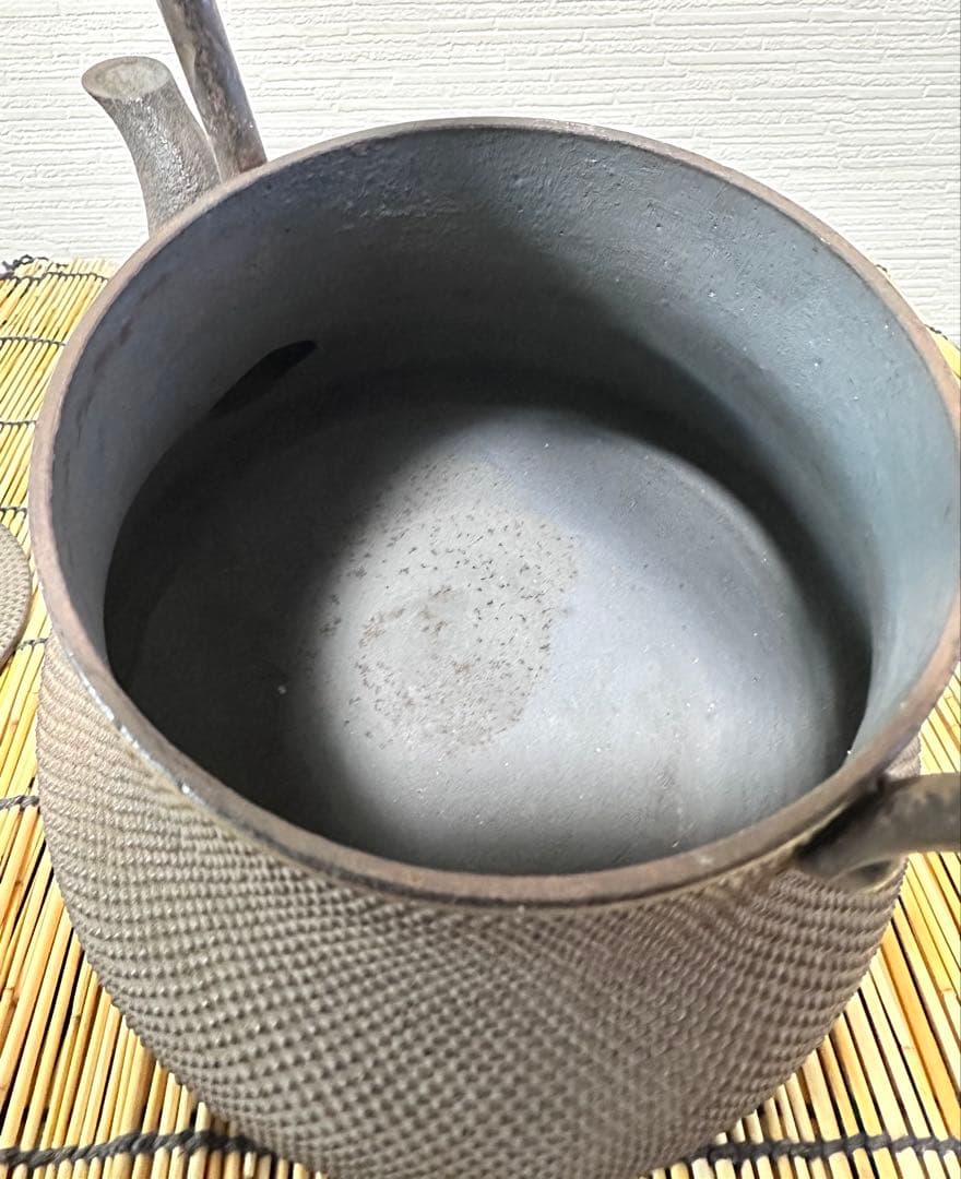 未使用品、木箱、栞付　南部鴻栄堂造　１８型富士形アラレ　JJ様　売約済み