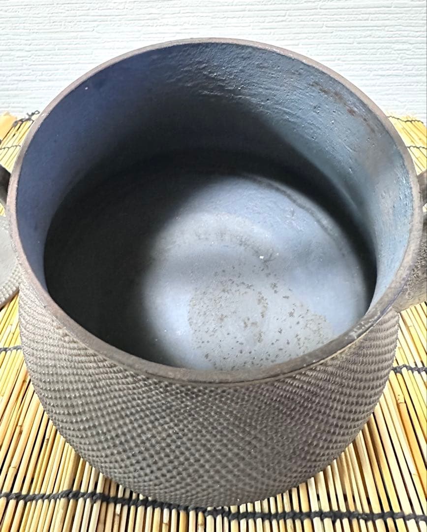 未使用品、木箱、栞付　南部鴻栄堂造　１８型富士形アラレ　JJ様　売約済み