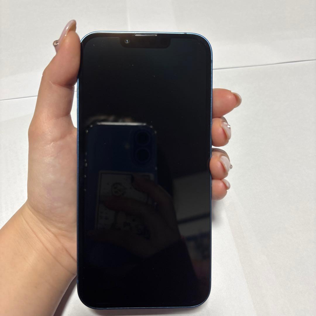 Apple iPhone13 本体 ブルー 128G 裏画面割れ