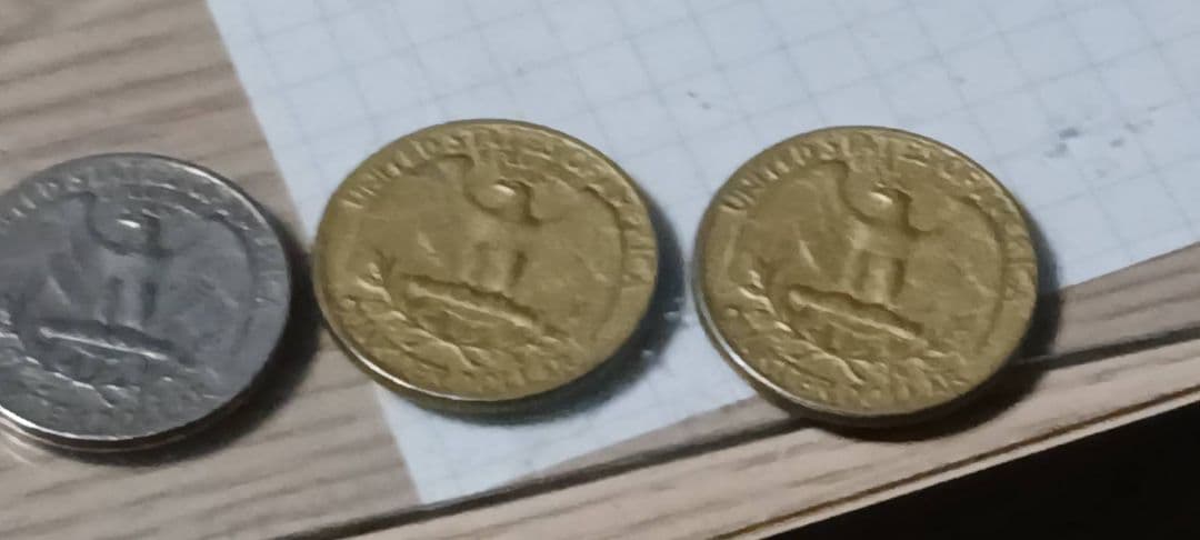 1966年 ワシントン・クォーターダラー銀貨　エラー