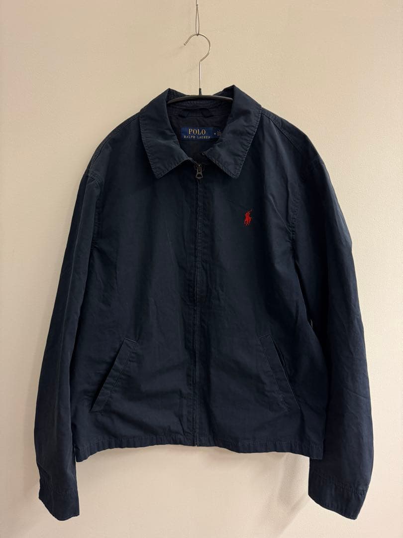 ポロラルフローレン スイングトップ コットン ネイビー ポニー刺繍