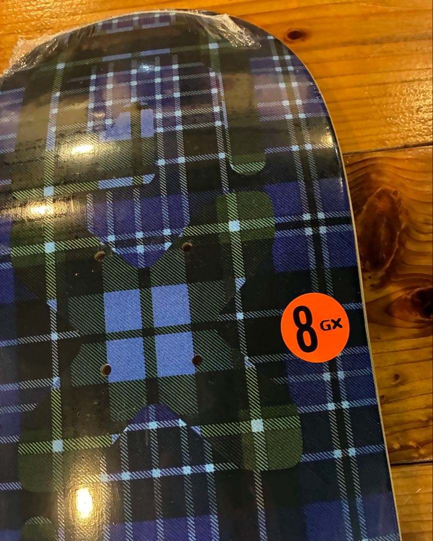 gx1000 タータンチェック柄 8インチ スケートボードデッキ