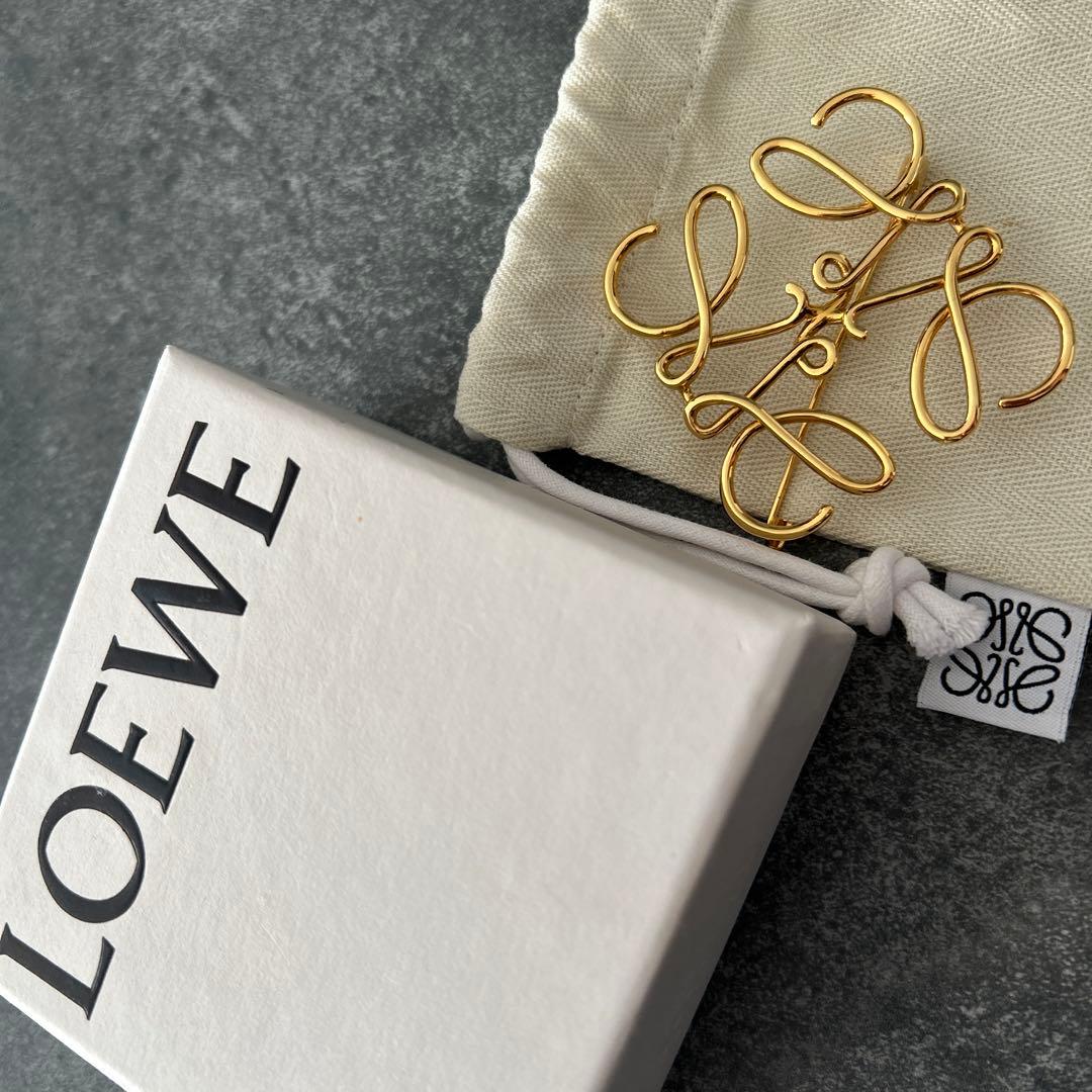ロエベ　アナグラムブローチ