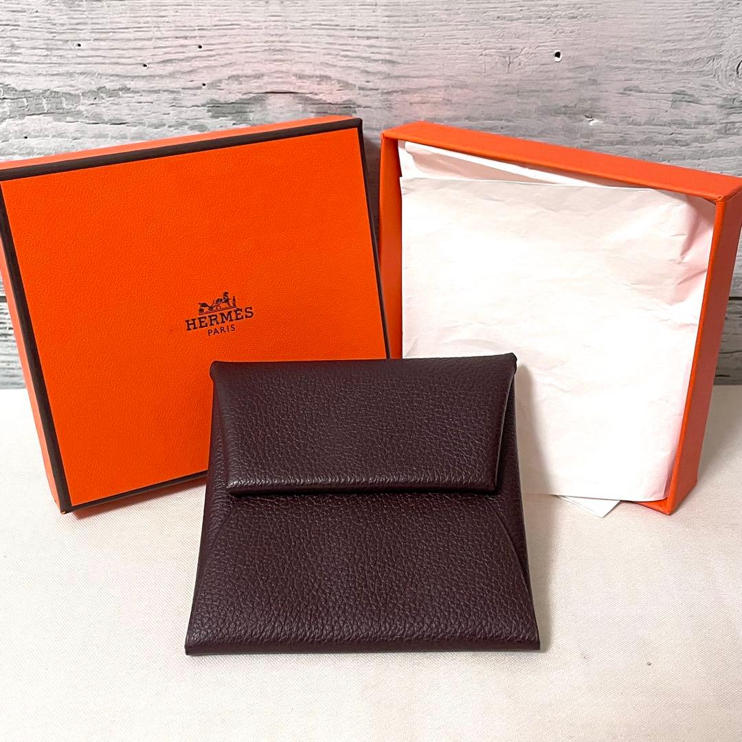 【良品】HERMES ケース バスティア ヴェルソ バイカラー