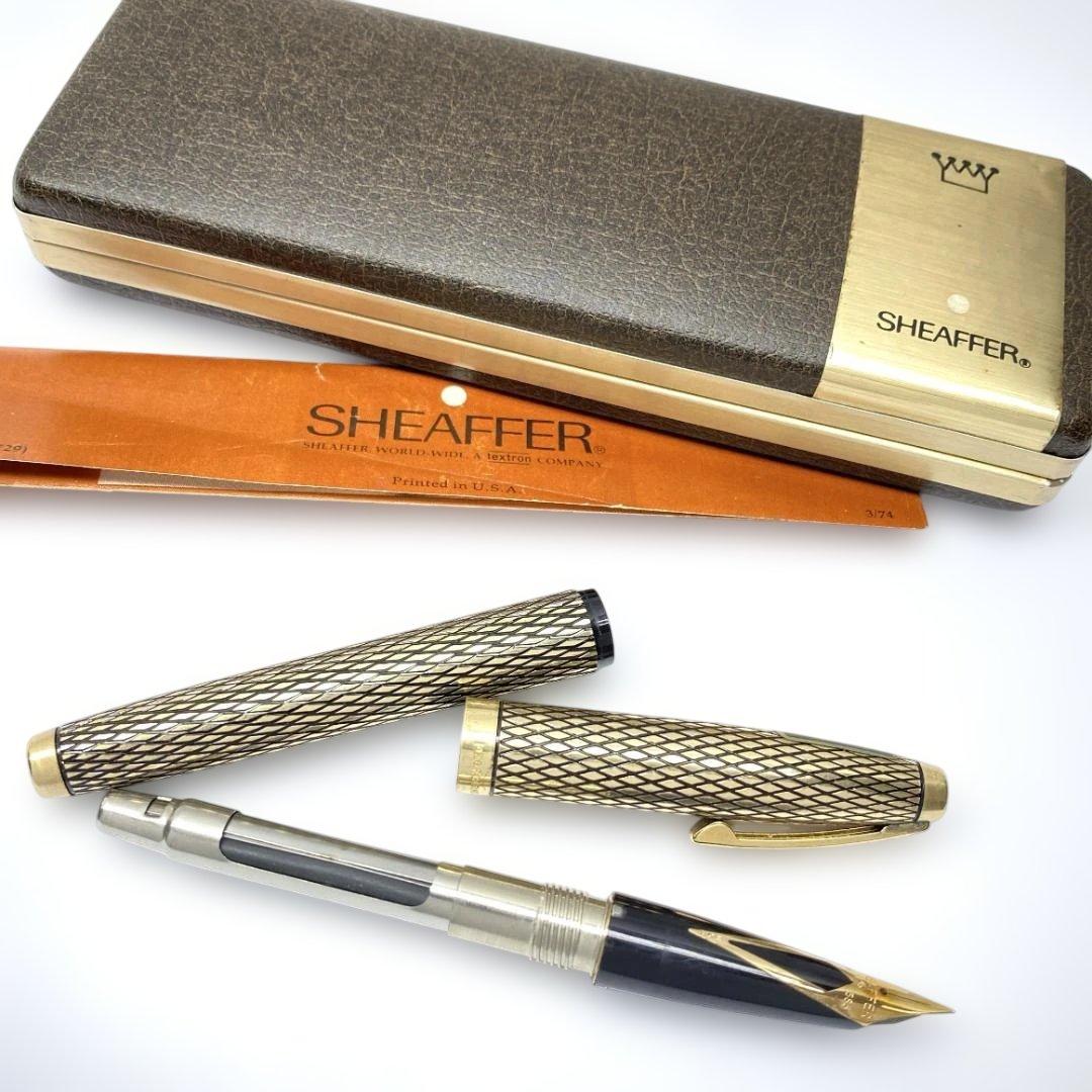 美品 SHEAFFER 14K G.F X CASING ゴールド 万年筆