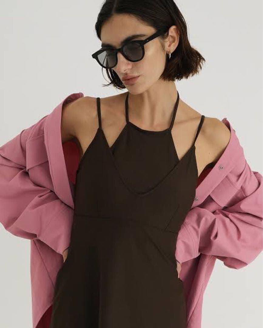 新品クラネLAYERED CAMISOLE SWIMWEAR ブラウン