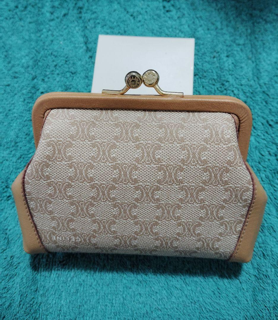 CELINE ライトブラウン がま口 ケース