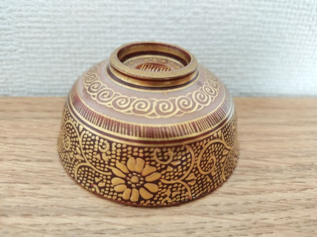 お値下げしました、九谷　竹林　賢人　唐子盃