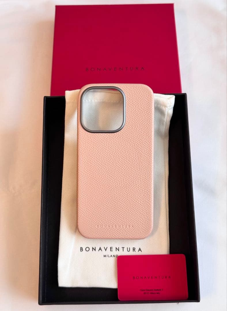 BONAVENTURA ボナベンチュラiPhoneバックカバーケースシェルピンク