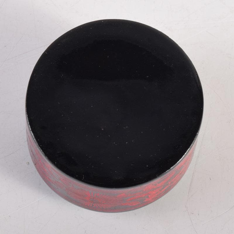 茶道具　蒟醤塗　キンマ　棗　表千家　堀内宗完(兼中斎)極め箱　V　8277