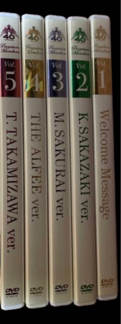 THE ALFEE40周年プレミアムメンバーズDVD5本セット★リーフレット他付