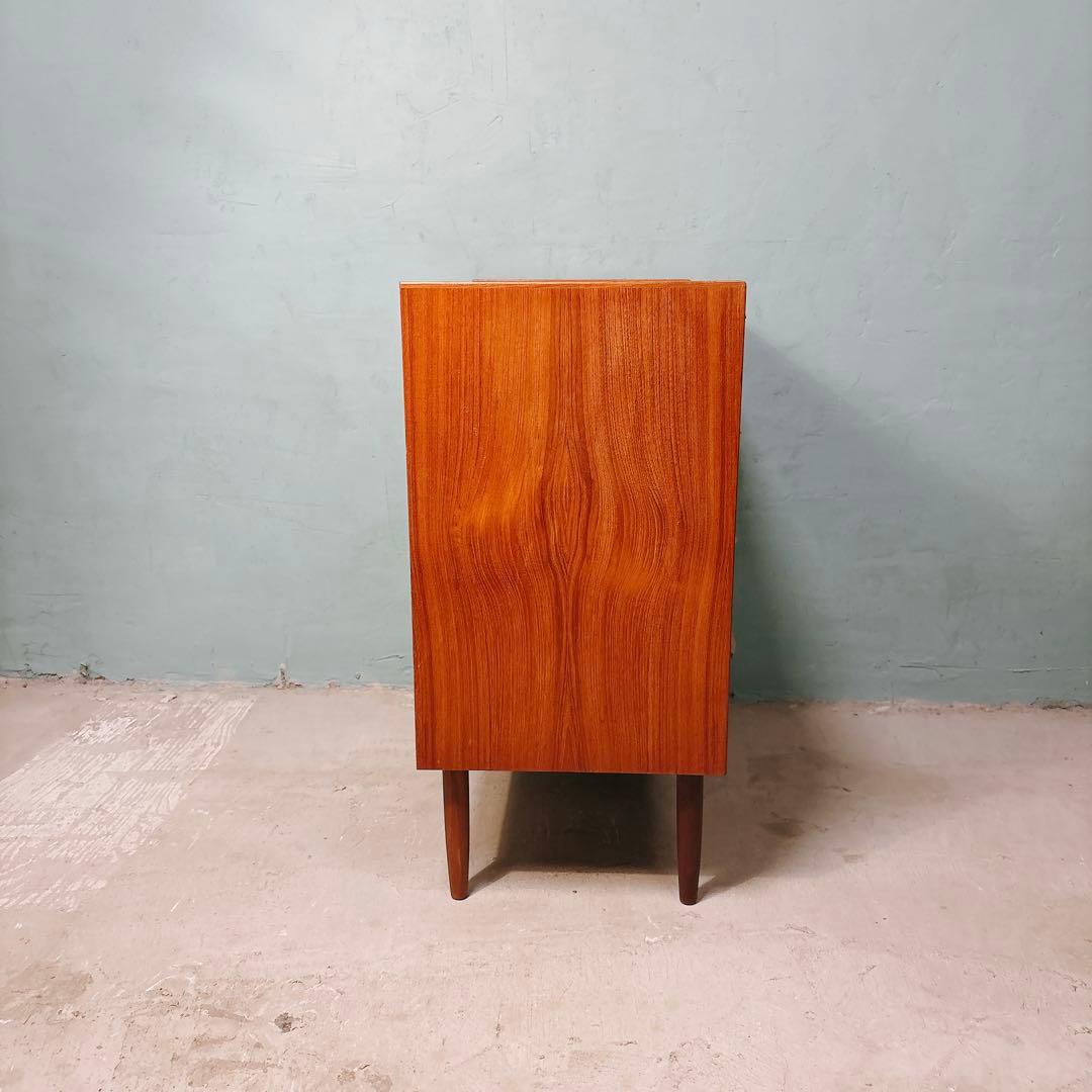 【ふっち】デンマーク　チーク材　四段チェスト　北欧家具　北欧ビンテージ