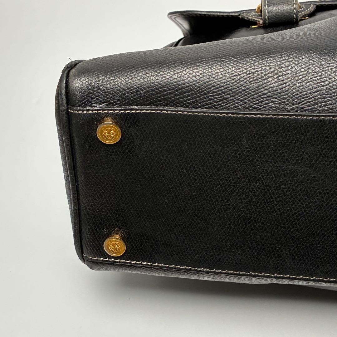 【良品】LOEWE　ロエベ　ビジネスバッグ　ブリーフケース　レザー　２WAY　黒