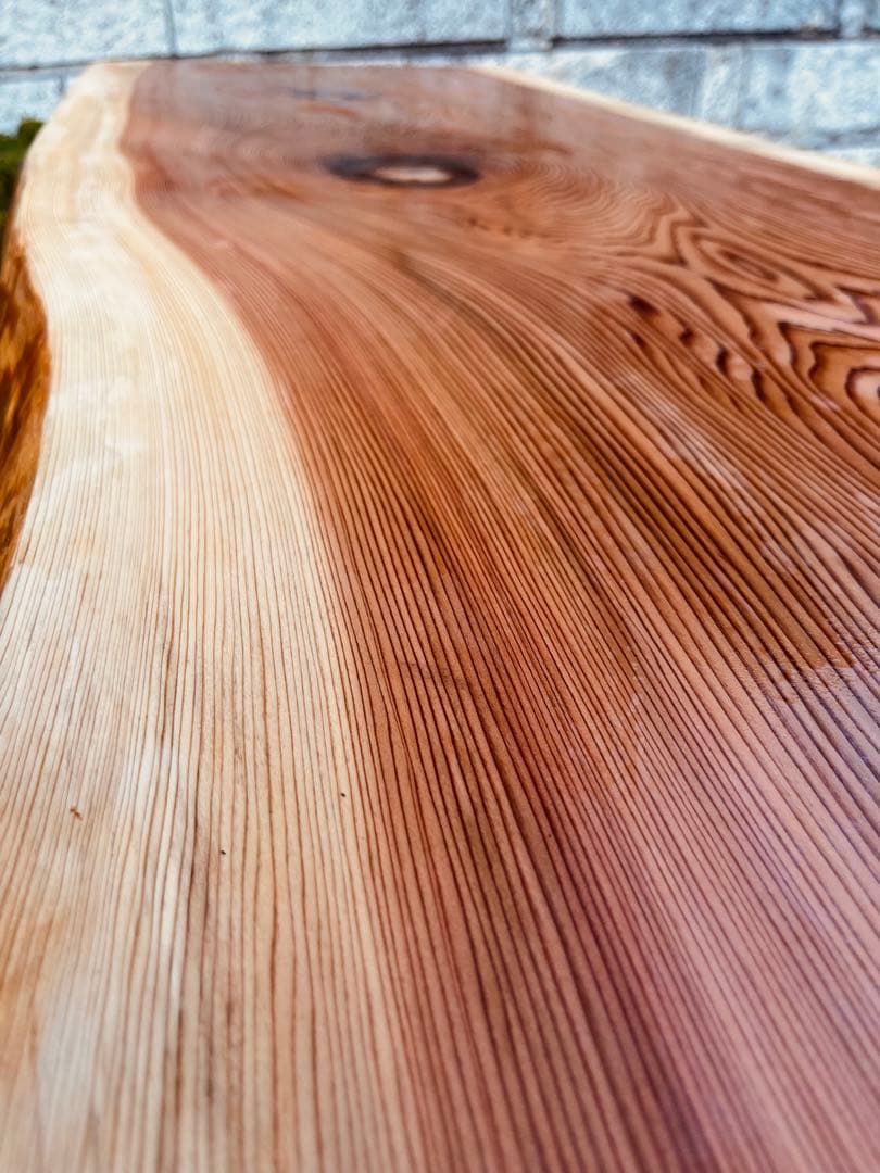 紀州杉　レジン一枚板　ダイニングテーブル