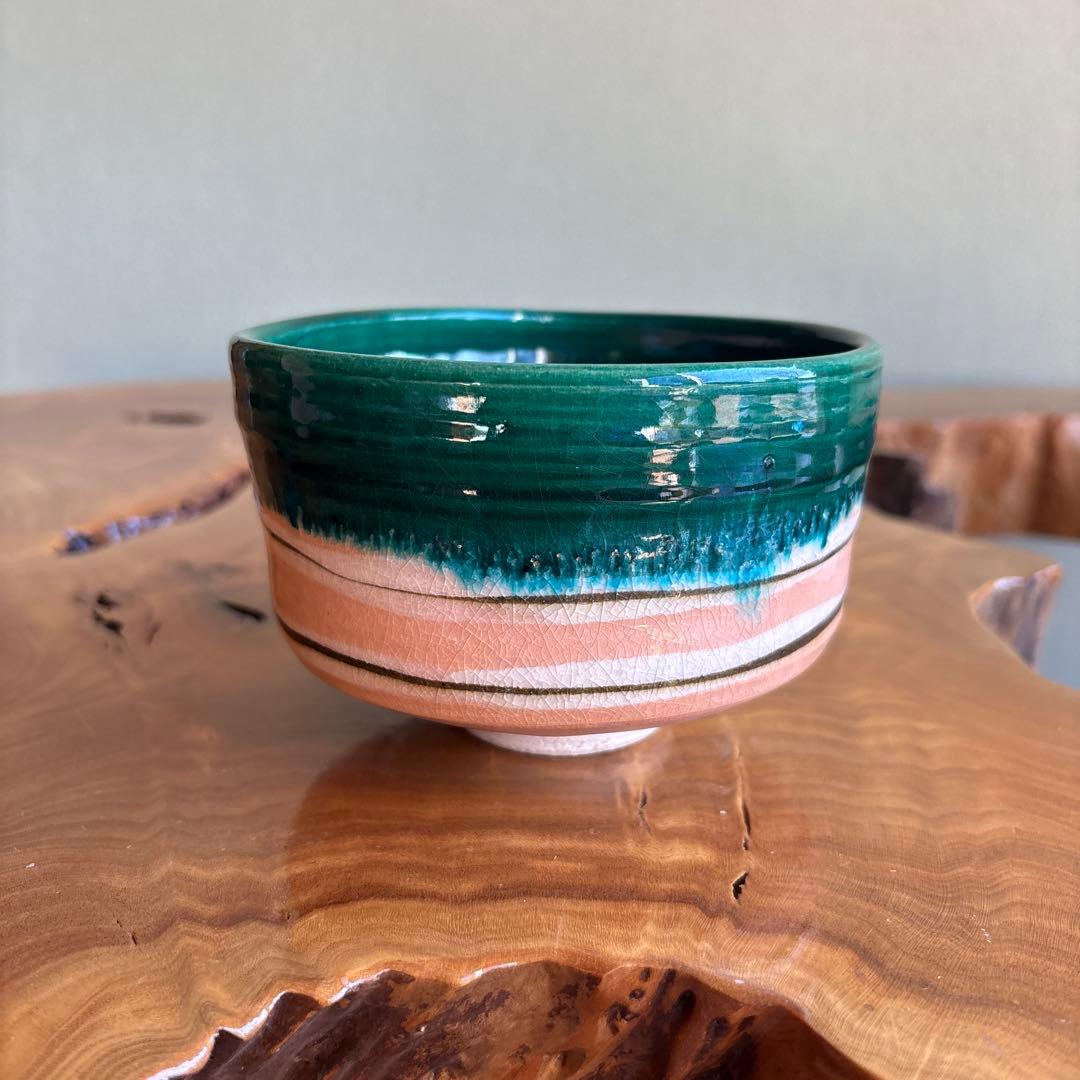 吉向焼 吉向十三軒造 抹茶碗 茶道具 共箱(57)