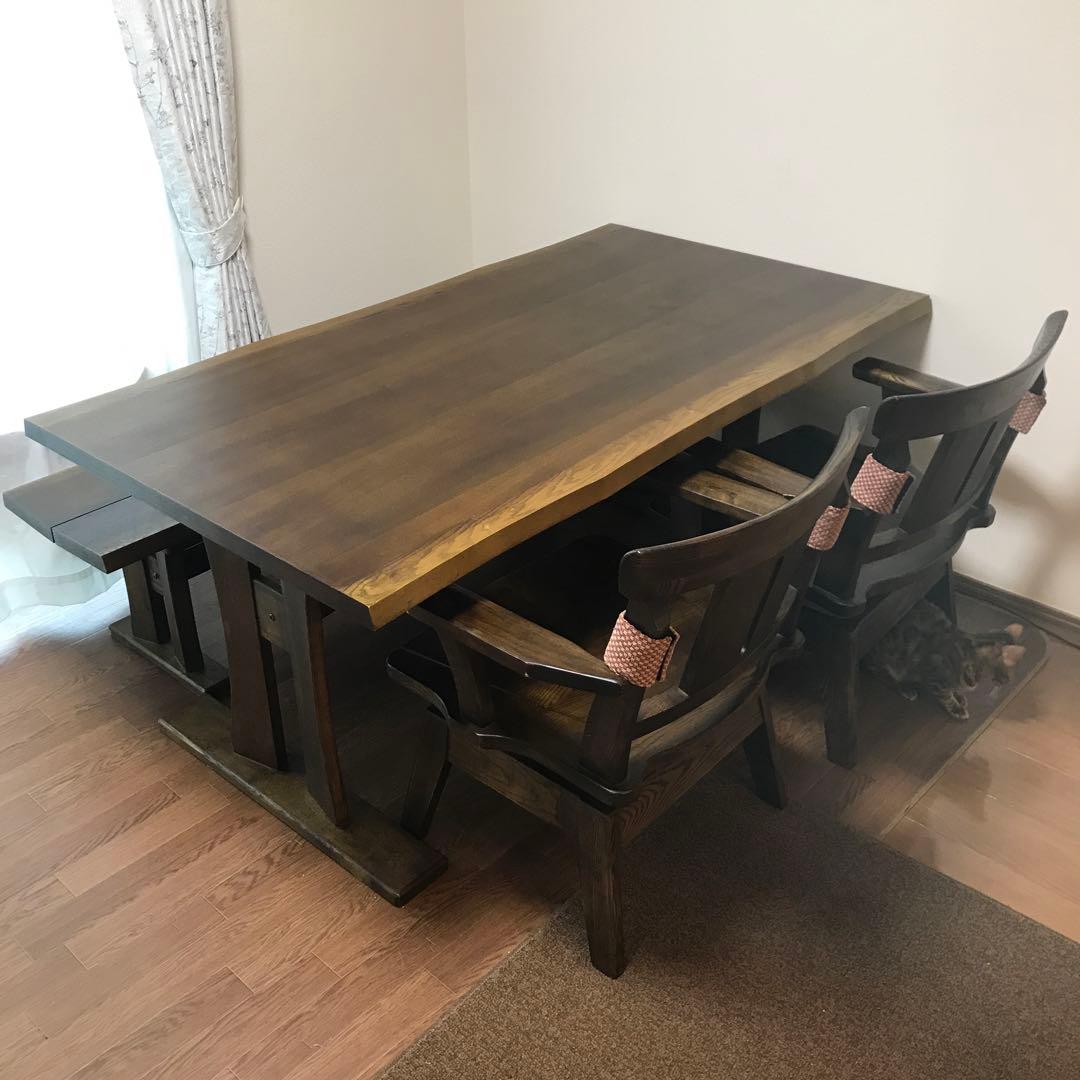 【ニトリ】木製ダイニングテーブル 椅子4脚