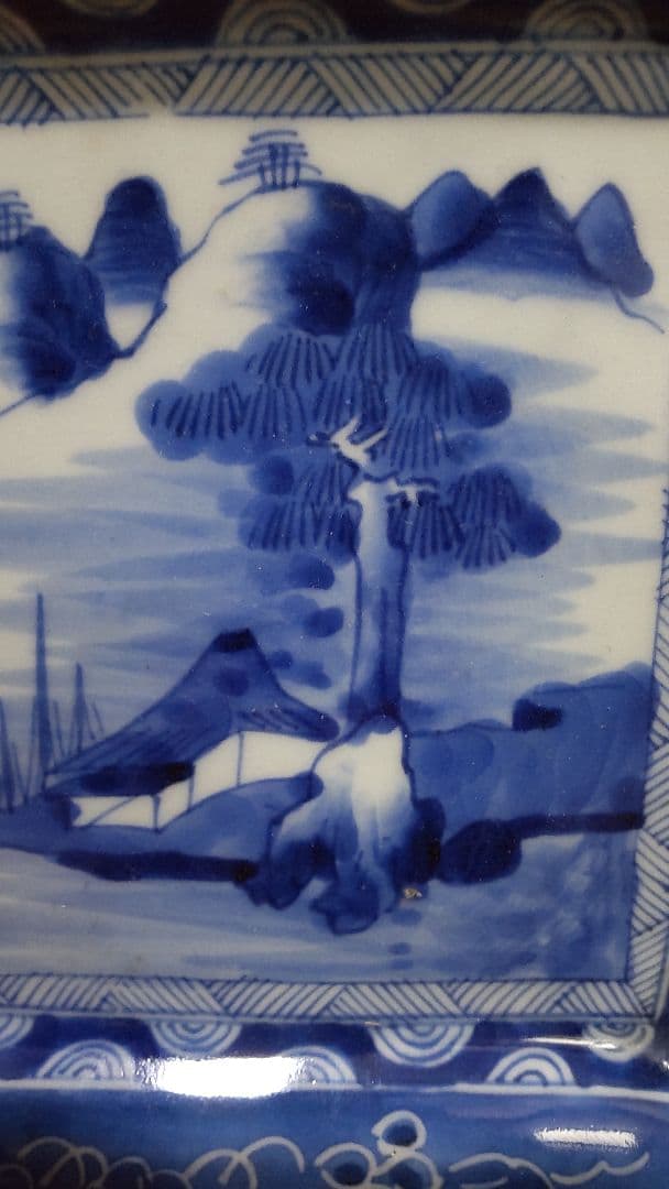 古伊万里　染付　江戸