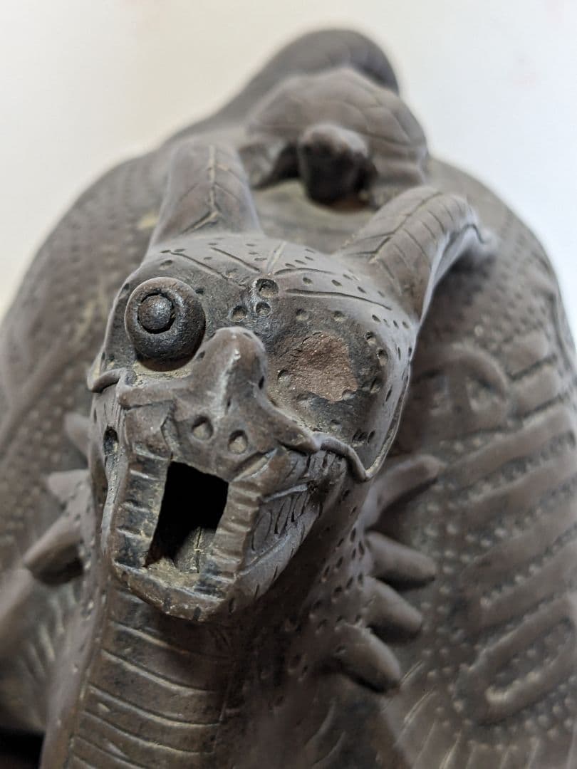 ♦中国 古玩古美術 龍形 茶壺 急須 宜興窯 アンティーク 骨董品 コレクション