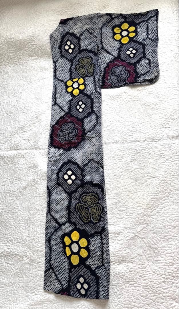 粋な大人の高級浴衣◆有松絞り 素晴らしい吉祥花文