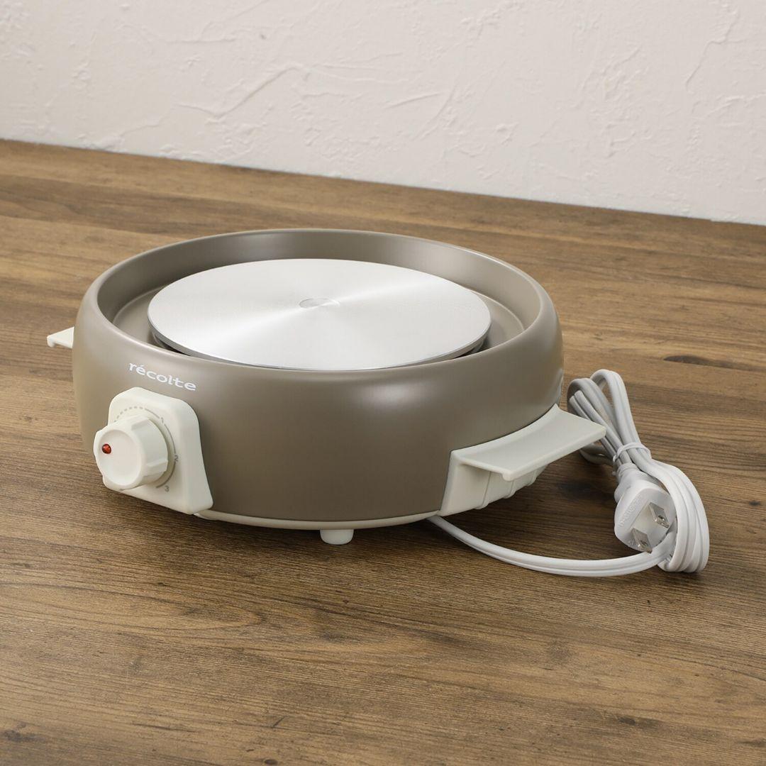 【新品】レコルト　ポットデュオタント ミルキーピンク たこ焼きプレート付き